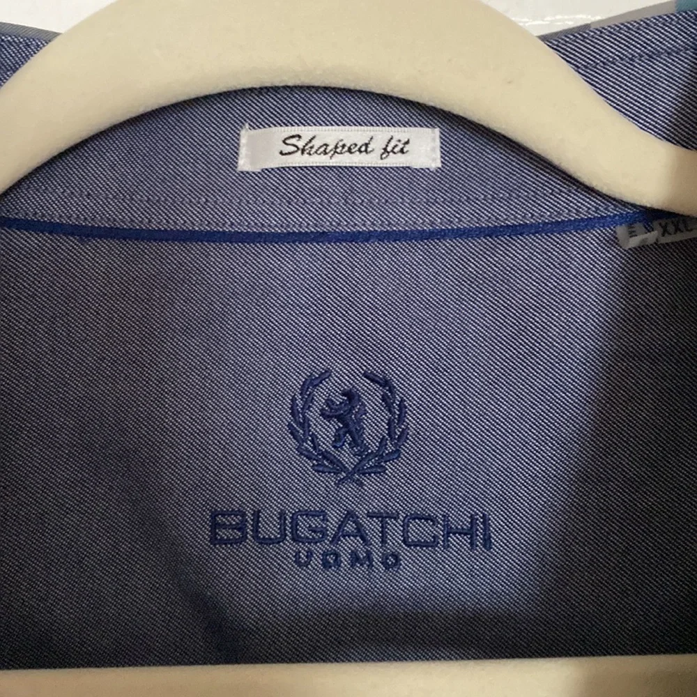Bugatchi Uomo Shaped Fit Mens Dress Shirt XXL - Picture 2 of 4
